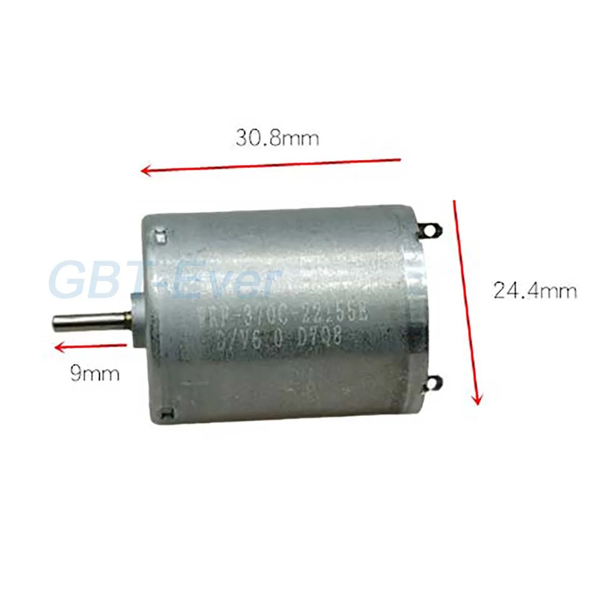 1Pcs DC 6V 6000 RPM 370 Motor B2 Long Shaft High Speed Mini Silent Motor 0.02~0.03A Toy Car Boat Model Accessories 370C-22155