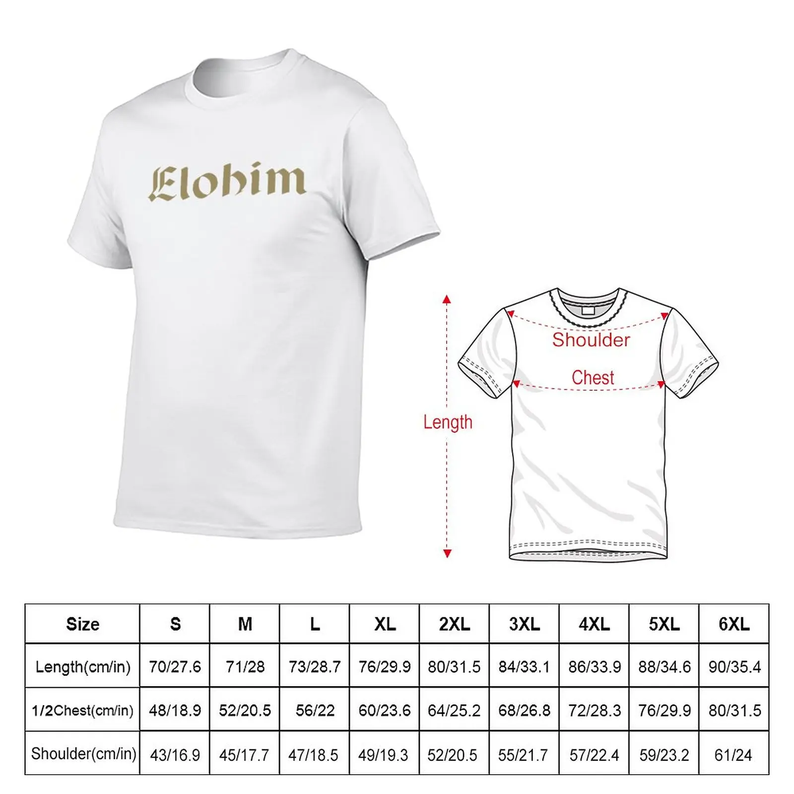 New Golden Elohim T-Shirt hippie clothes Short sleeve slim fit t shirts for men