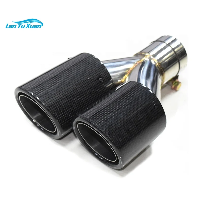 SYPES Customized interface size color carbon fiber Y type bright surface exhaust system exhaust pipe muffler tail pipe joint