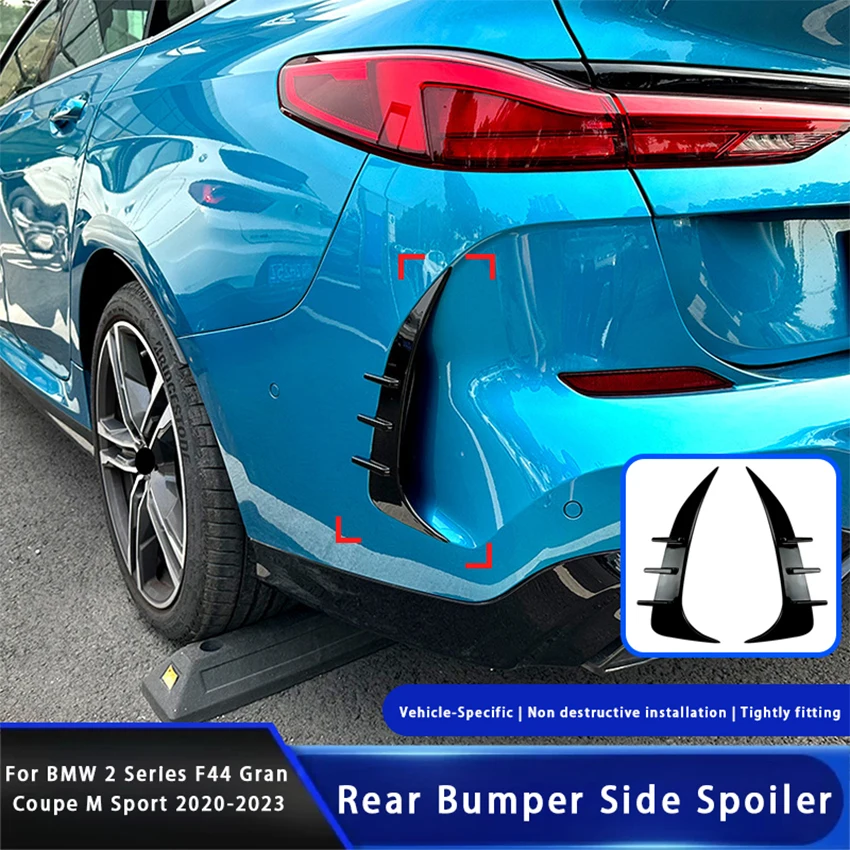

For BMW 2 Series F44 Gran Coupe M Sport 2020-2023 Car Rear Bumper Side Spoiler Air Vent Canard Splitter Wind Knife Body Kits