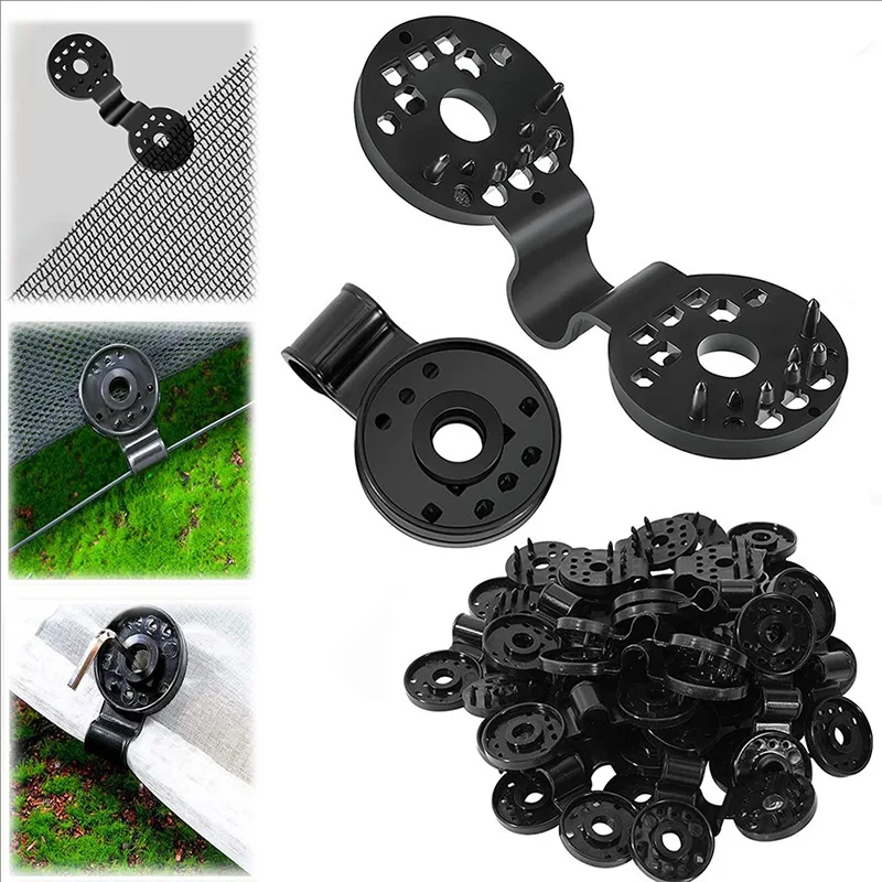 20/50pcs Heavy Duty Lock Grip Plastic Clips Greenhouse Shade Cloth Fix Clamp Tarp Clips Fence Fabric Clips for Garden Netting