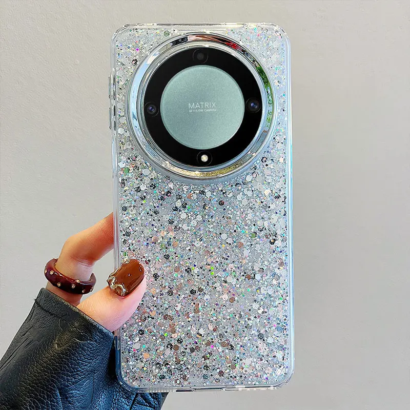 

Bling Glitter Luxury Case For Honor Magic5 6 Lite X9B X9A 200 Huawei Nova13pro 12Lite Cover Cases Magic6Lite Fashion Girl Fundas