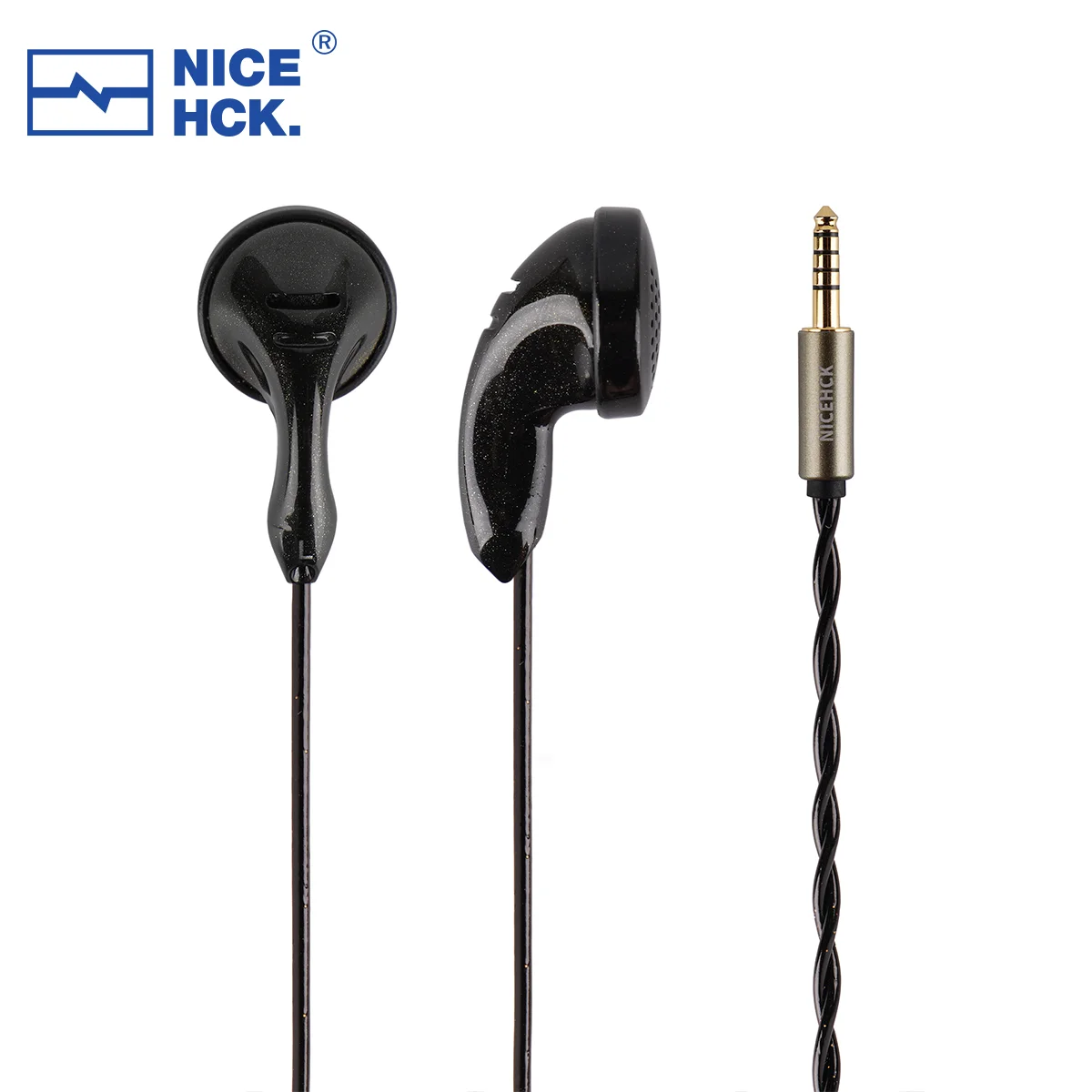 NICEHCK B80 Flat-Head Earbud 14.8mm PU TopologyBio Diaphragm Dynamic IEM 3.5/4.4mm Plug HD Microphone Bass Headset PK1 PK2 PK3