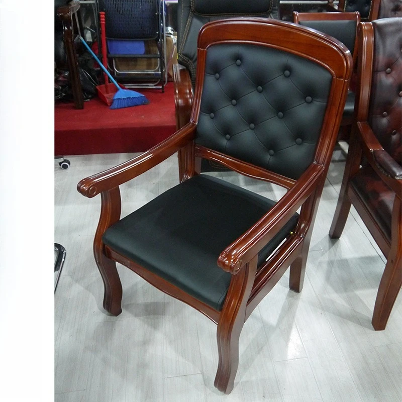 اجتماع بسيط وحديث من الخشب الصلب كرسي من خشب البلوط كرسي تفاوض مكتبي وحدة تبادل كرسي #4