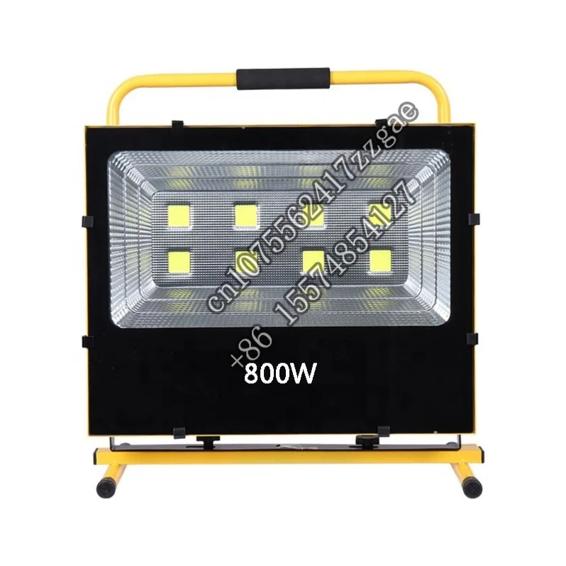 Battery powered led work lamp IP65 outdoor super brightness adjustable angle golf driving range 800w stadium flood light