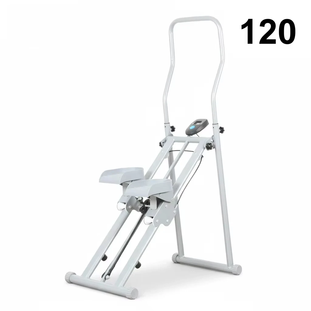 Foldable adjustable home climbing trainer, anti-slip small steel fitness equipment for indoor daily exercise