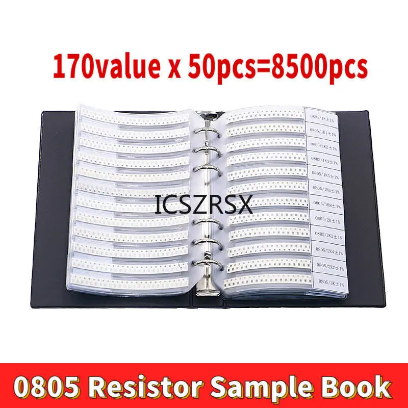 0402 0603 0805 1206 1% SMD SMT Chip Resistor Assortment Kit 170 Values Sample Book