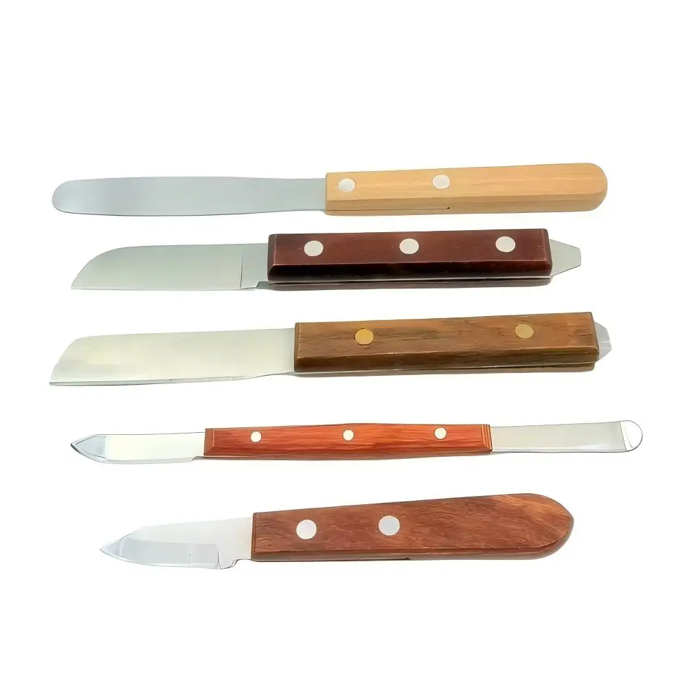 

2Pcs Dental Plaster Spatula Wooden Handle Gypsum Mixing Knife Metal Blade for Impression Materials Dental Lab Tools ﻿