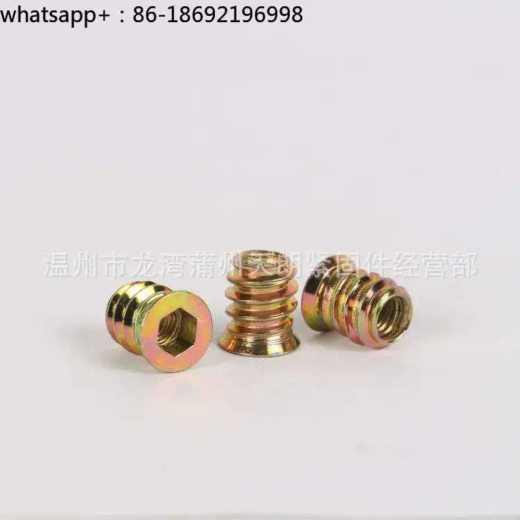 Iron Inner and Outer Teeth Straight Through Nut/furniture Link Nut/no Inner Hexagon