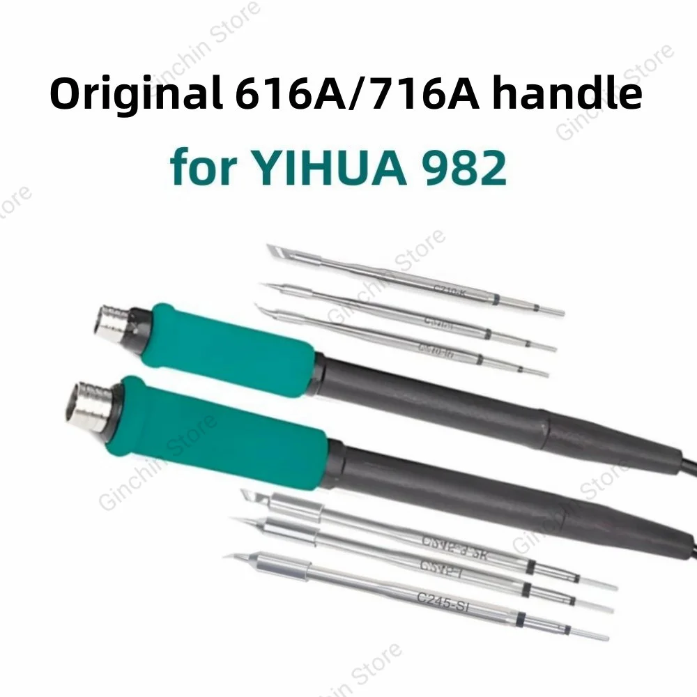 YIHUA-Poignée à souder avec 5 broches, 982 d'origine, C210, C245, 98OJ, 616A, 716A, fer à souder de précision, pièces de rechange, outils