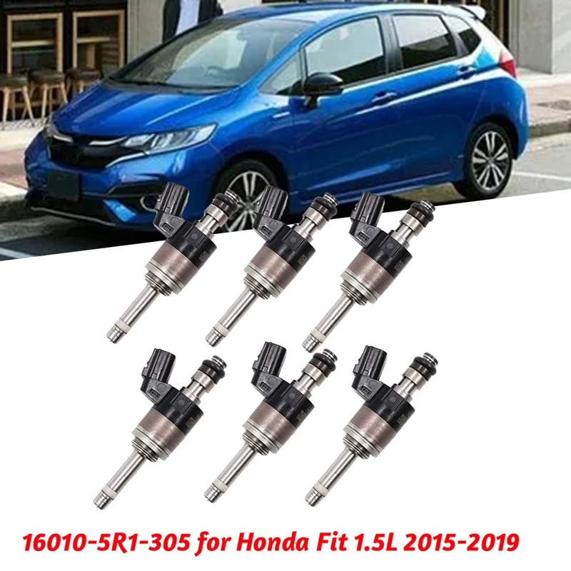 Car Fuel Injector Nozzle 16010-5R1-315 16010-5R1-305 For Honda Fit 1.5L 2015-2019 Fuel Supply Injector 160105R1315