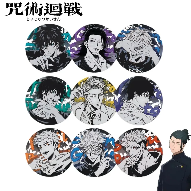 

Jujutsu Kaisen Itadori Yuji Gojo Satoru Exquisite Creative Cartoon Tinplate Badge Anime Periphery Backpack Pendant Decoration