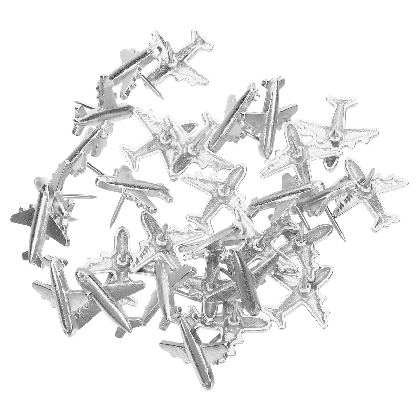 

12pcs Metal Airplane Thumbtacks Steel Pins Bulletin Board Cork Decorations Photo Wall Office Supplies Cute Pushpins