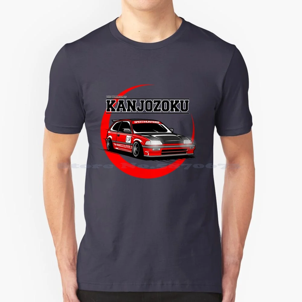 Civic Ef Kanjozoku T Shirt 100% Cotton Tee Civic Typer Lawnmower Vehicle Car Jdm Automotive Kanjo