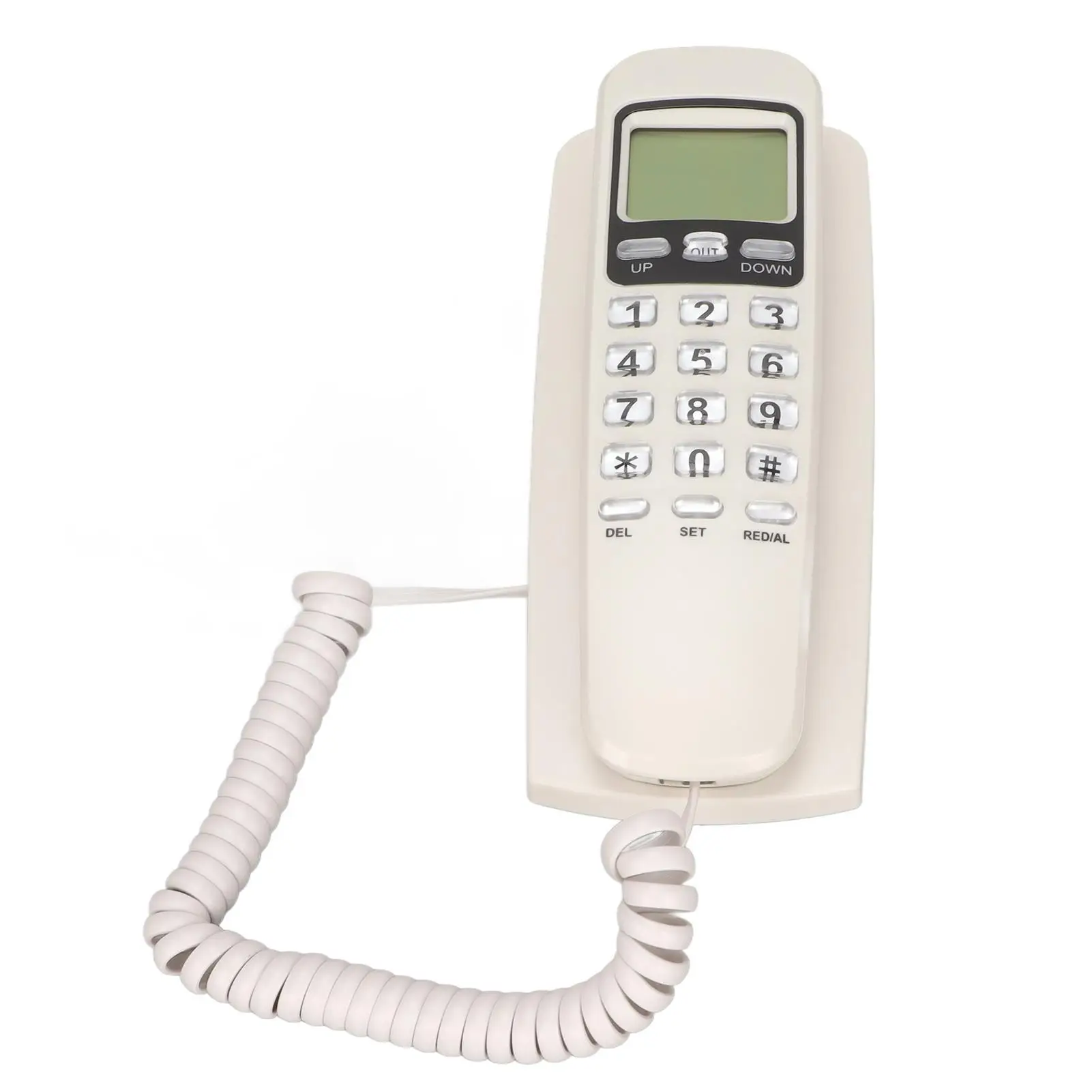 KXT777CID Corded Wall Phone with LCD Calendar Display, Landline Telephone for home