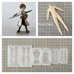 Small Size Correct Proportions Man Body Silicone Molds DIY Ultra Light Clay Polymer Clay Animation Character Body Making  Mold