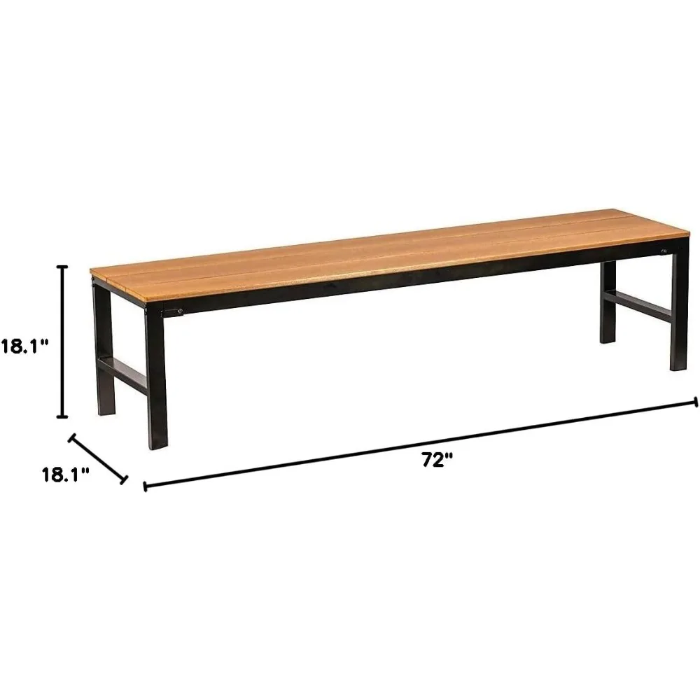 Lorell-Banc d'extérieur en faux bois de teck, LLR42688