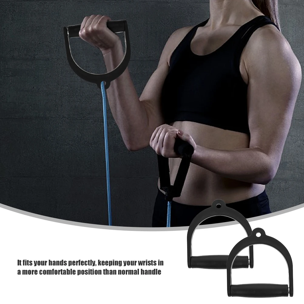 

2 Pcs Number Fitness Handle Double Plastic Training Workout Handles Cable Gym Equipment Comfortable