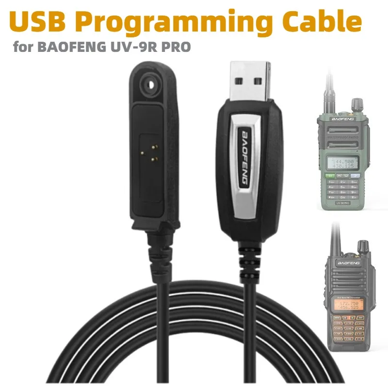 BAOFENG USB Programming Cable for UV-9G GMRS UV-9R PRO UV9R Pro Waterproof Handheld Walkie Talkies Long Range Two Way Radio