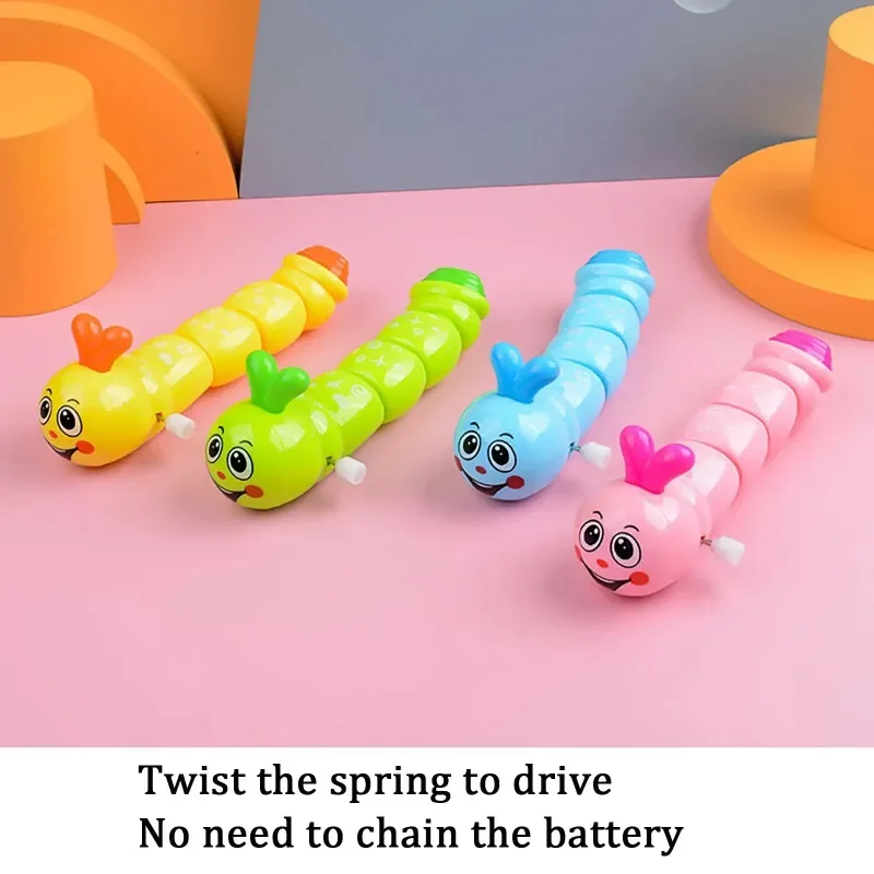 1 Piece Caterpillar Clockwork Cute Cartoon Animals Wind Up Toys For Children Caterpillar Shape Crawling Toy Baby Gift For Kids