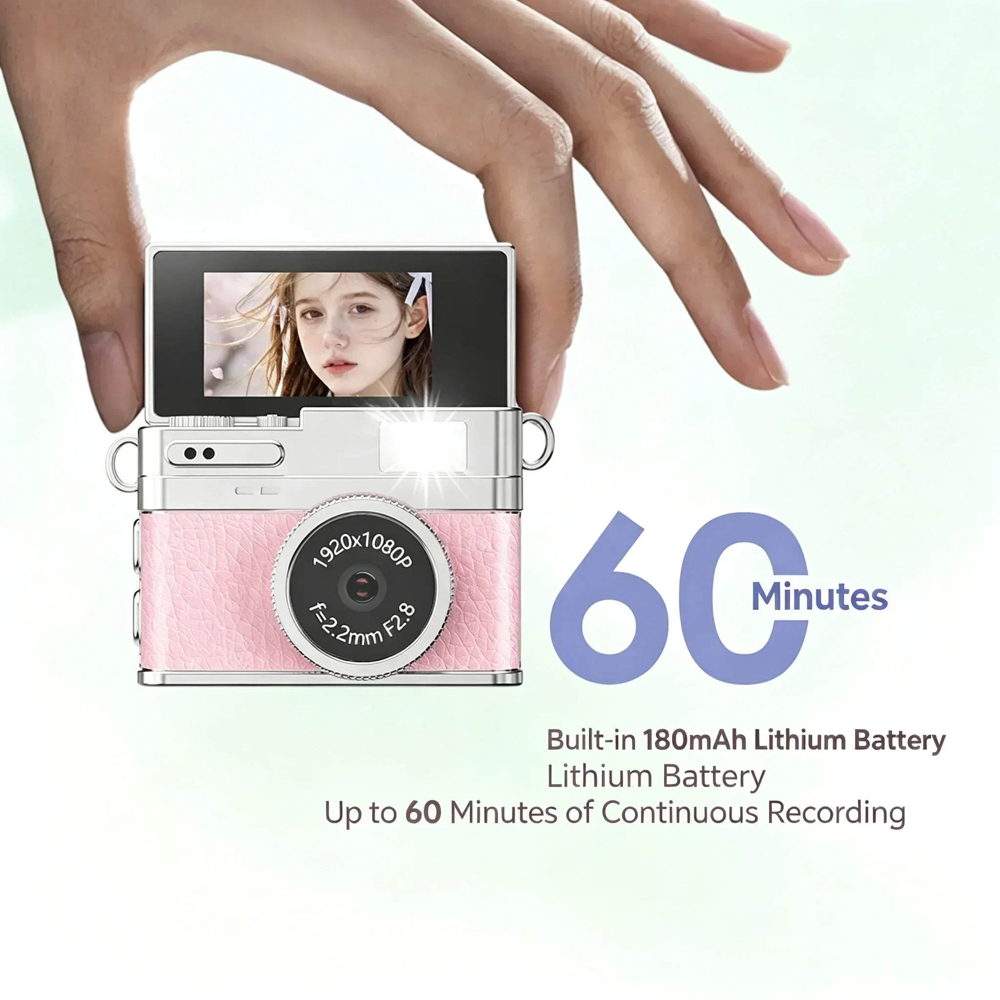 Portable Retro Style Digital Vlog Camera Compact Mini Camera With Lanyard Multiple Filters For Travel Selfie Shooting