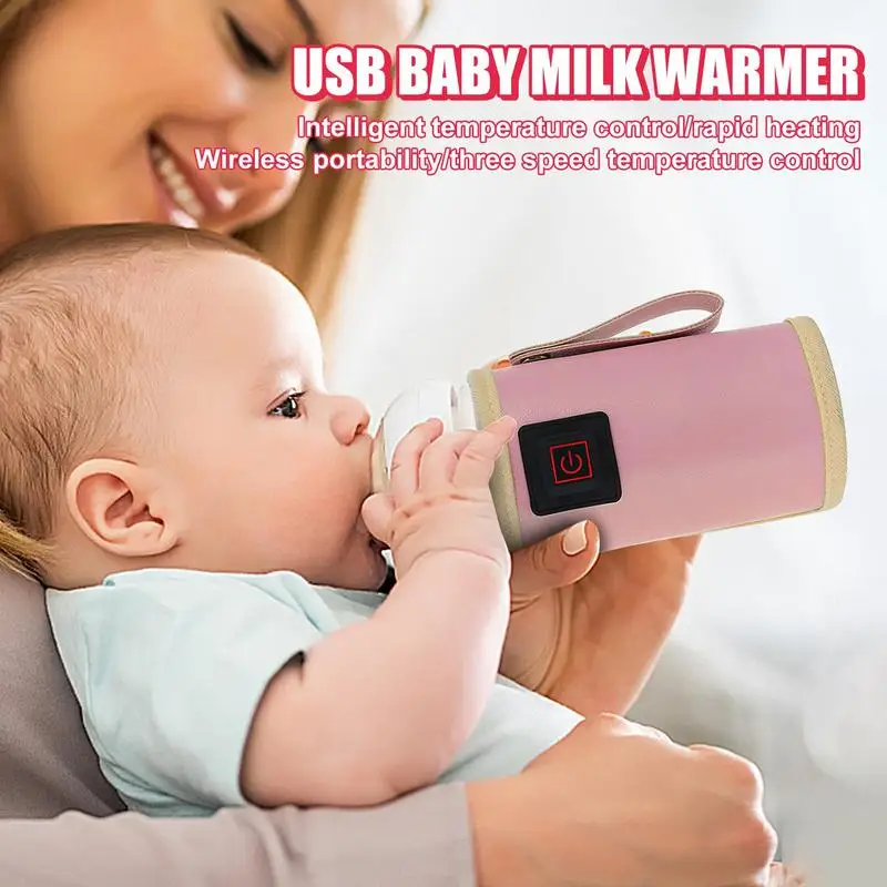 Travel Bottle Warmer Feeding Bottle Heater 3 Gears Temperature Adjustable Fast Heating Milk Heat Keeper For Car Travel