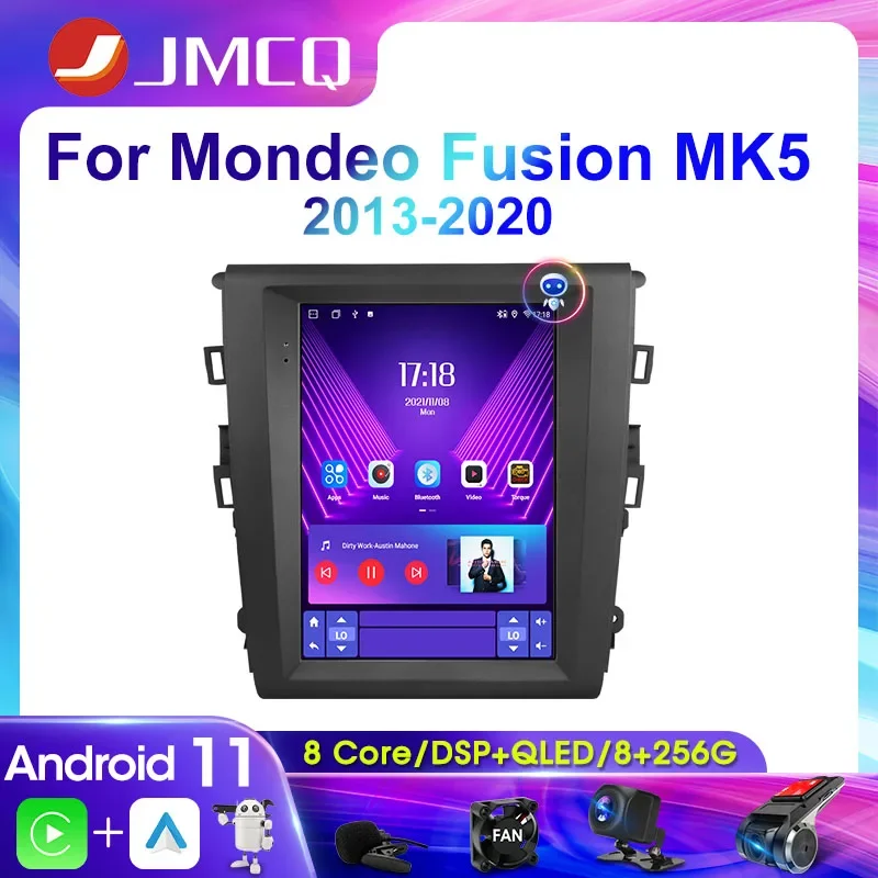 

JMCQ 2 Din Android 11 Car Radio Multimedia Video Player For Ford Mondeo Fusion MK5 2013-2020 Navigation GPS 4G Wifi Carplay