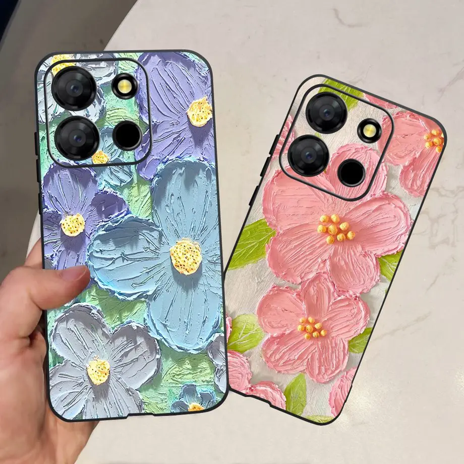 Case For Itel A60 A60s Cover Cute Lovely Flower Silicon Back Phone Case For Itel P17 A27 A551L Soft Cases Coque bumper Housing