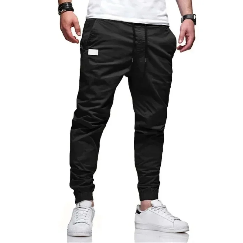 New Men\'s  Casual Sports Pants Sweatpants Male Jogger Cargo Harem Pencil Pants Trousers Multi-pocket Sweatwear 2024