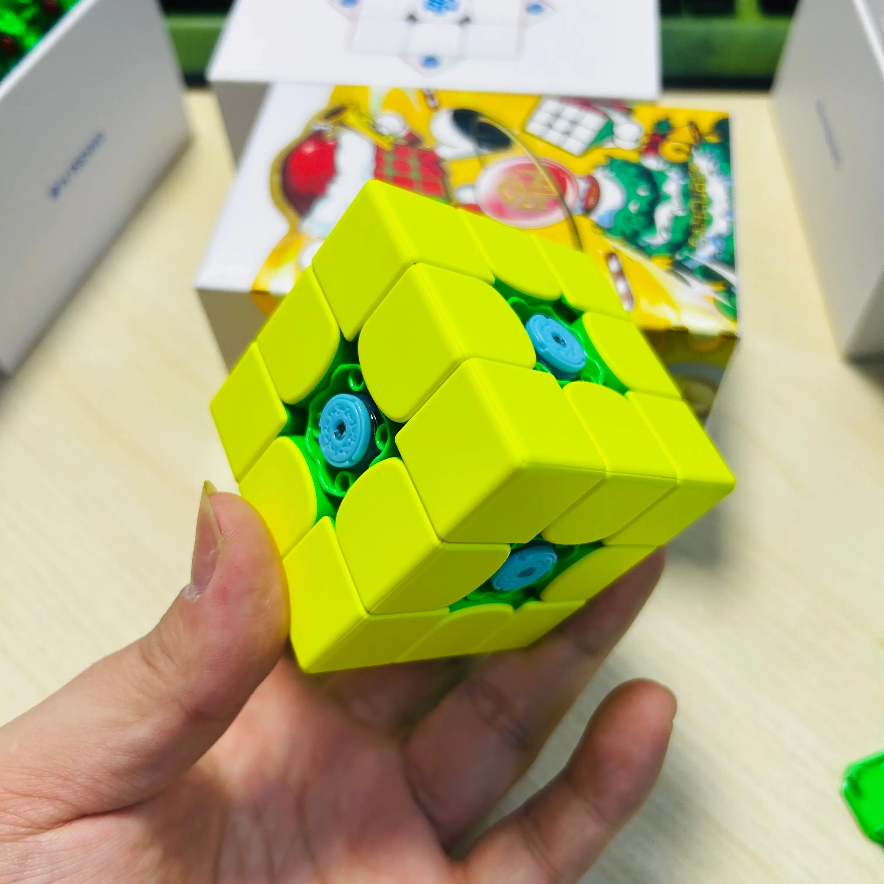 Bricolage GAN 356ME 2025 édition de noël Gan Cube 3x3 Cube de vitesse magique magnétique