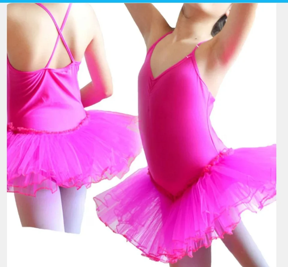 1 teile/los Mädchen Ballett Kleid Kinder Mädchen Tanz Süßigkeiten Farbe Kleid Kinder Ballett Kostüme Mädchen tanzen Trikot Kleid