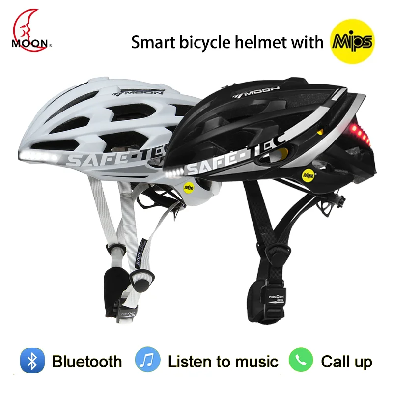 mips Cycling Helmet Anti-collision Safety Bicycle Helmet Smart Music Bluetooth Bike Helmets Callable Cycling Cap with Light