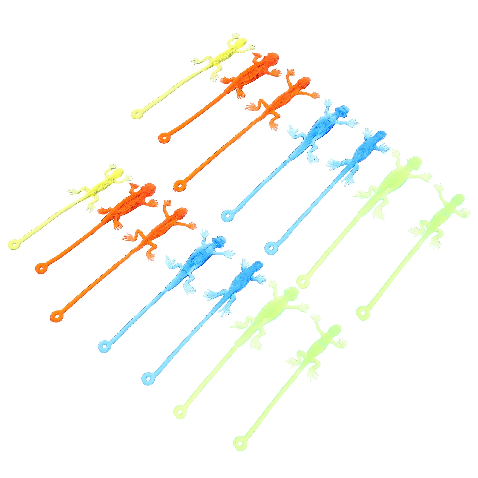 20 Pcs Elasticity Lizard Soft Gummy Ball Child Toys Stretchy Sticky Lizards Hands Bulk Kids