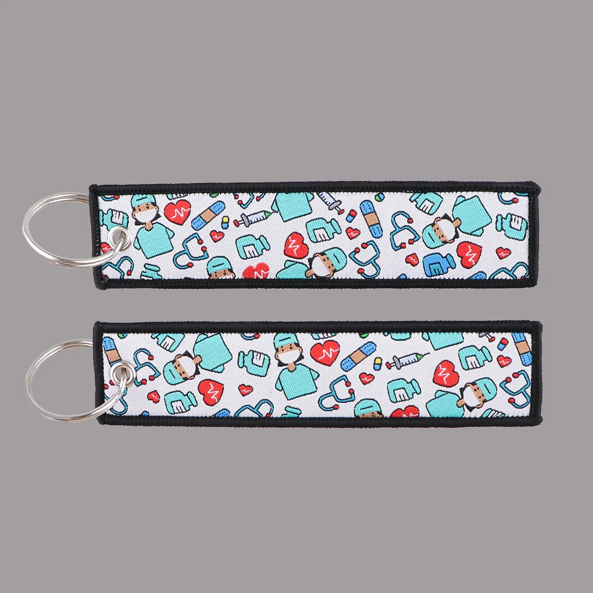 

1PCS Doctor Embroidery Key Fobs Keychain for Motorcycle Cars Key Holder Pendant Jewelry Chaveiro Nurse Friends Gifts