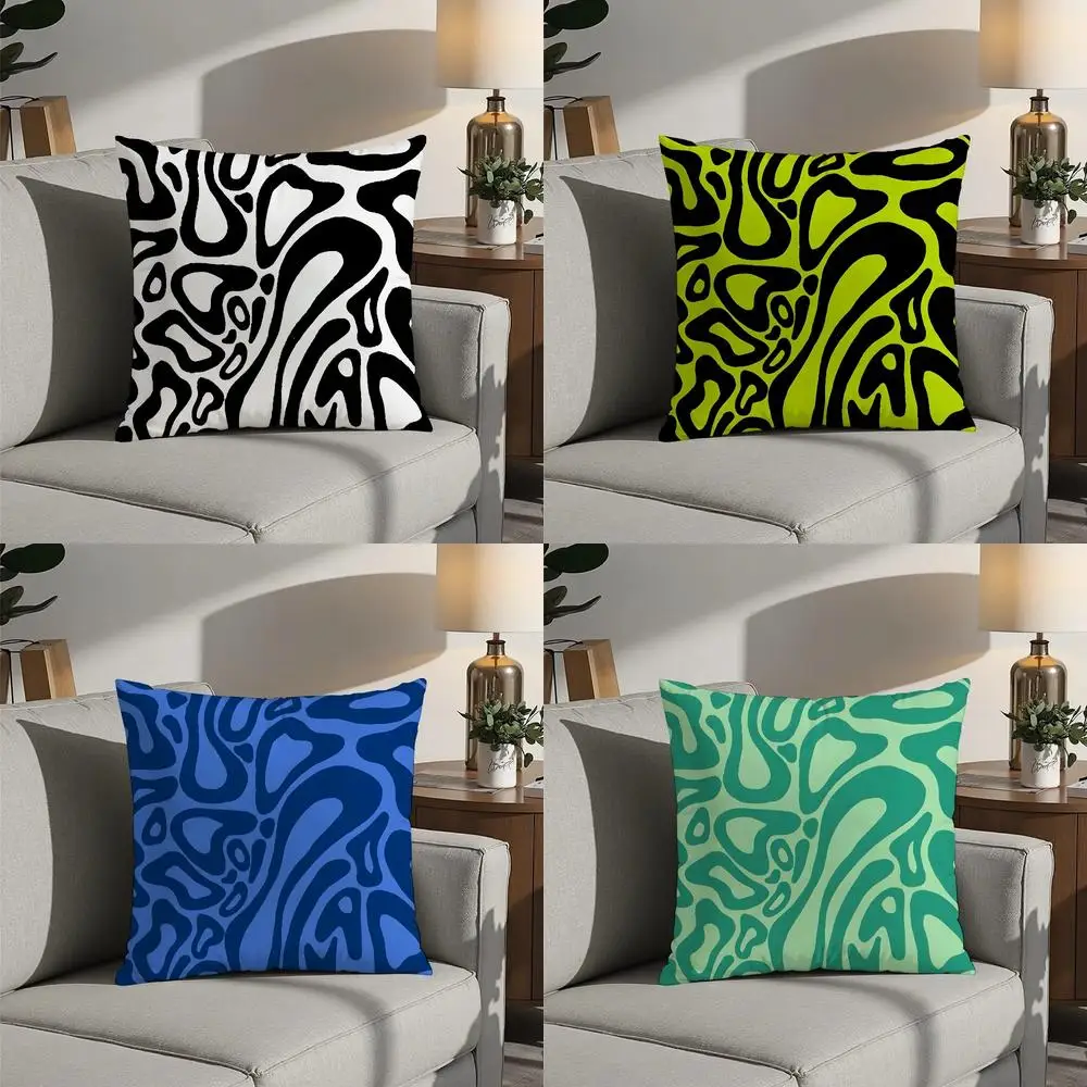 Home Decor Abstract Pattern Print Pillow For Modern Home Pattern Cushion Cover Suitable For Sofa Bedroom Car Pillow Cover
