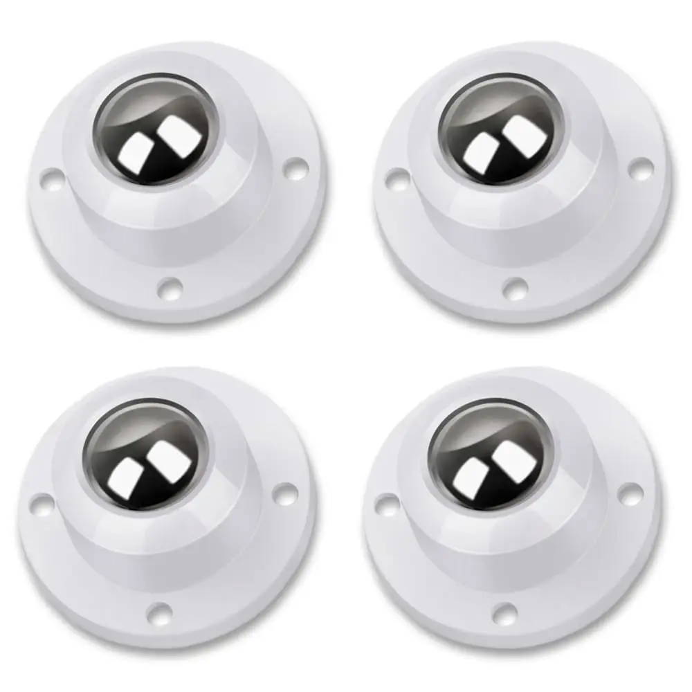 New 4Pcs Self Adhesive Mute Ball Pulley Universal Wheel Load 300Kg Furniture Casters Wheels Stainless Steel Wheel 360° Rotation