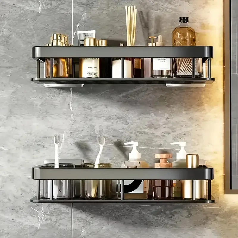 Punch-freies Wand Badezimmer Lagerung Organizer Regal Shampoo Make-Up Lagerung Rack Für Küche Bad Zubehör