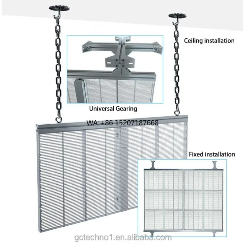 

P3.9x7.8 Прозрачный стеклянный светодиодный экран для использования в помещении и на открытом воздухе 3D-дисплей Лифты для видеорекламы Розничные магазины Образование SMD 3,91 мм