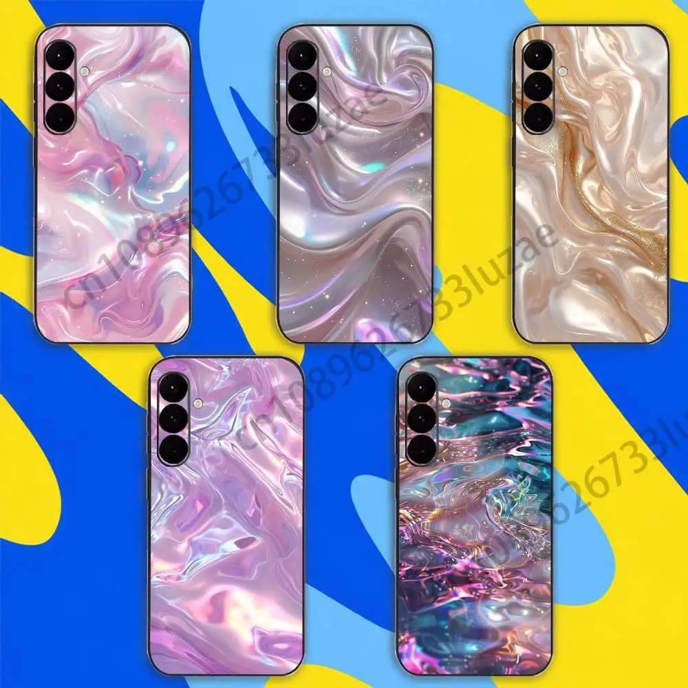 Laser Fluid Gradient For Samsung Galaxy A04E A14 A34 A54 5G Cover Shockproof Liquid Silicone Cover