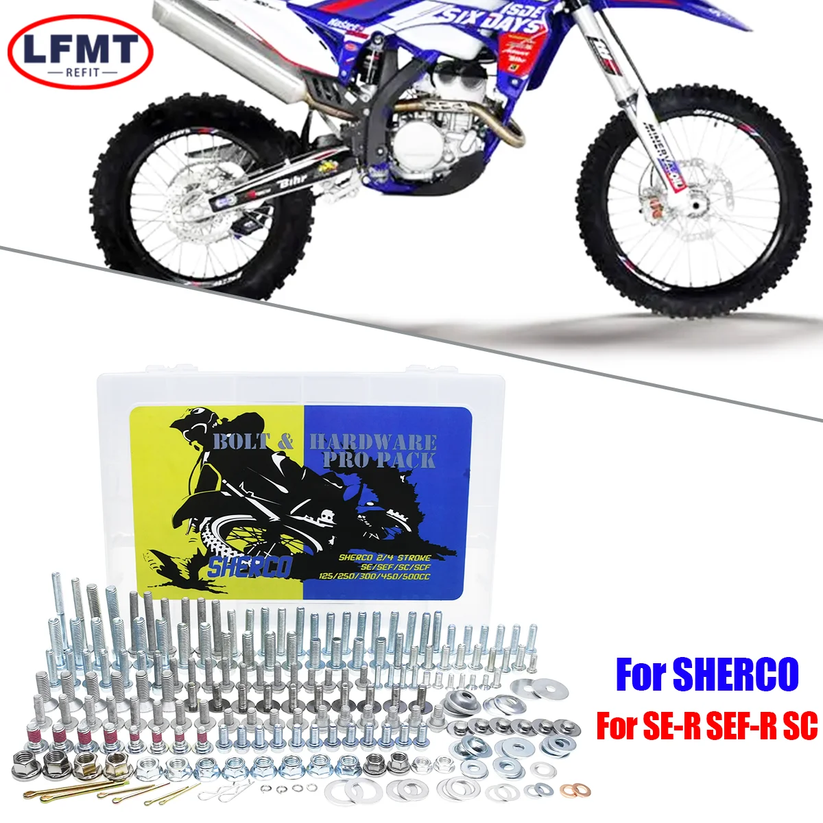 Für Sherco SE-R SEF-R Factory Motocross-Schraube Hardware-Bolzen Vollkunststoff-Befestigungssatz SE SEF SEF-R SE-R SE-Factory SEF-Factory