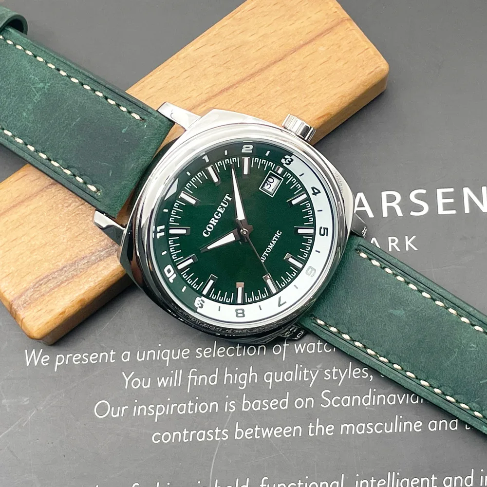 42mm CORGEUT Classic Square Blue Mechanical Watches for Men Japan NH35A Movement Sport Luxury Clock Pilot Men Wristwatch