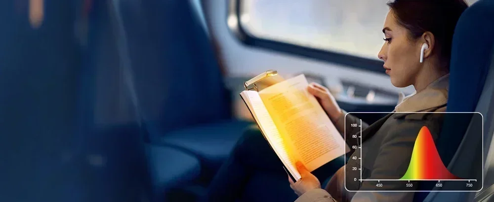 LED Reading Lamp,Battery Book Light for Students,Eye-Care Night Light,Portable Desk Lamp for Indoor Reading,Bedside Study Lamp