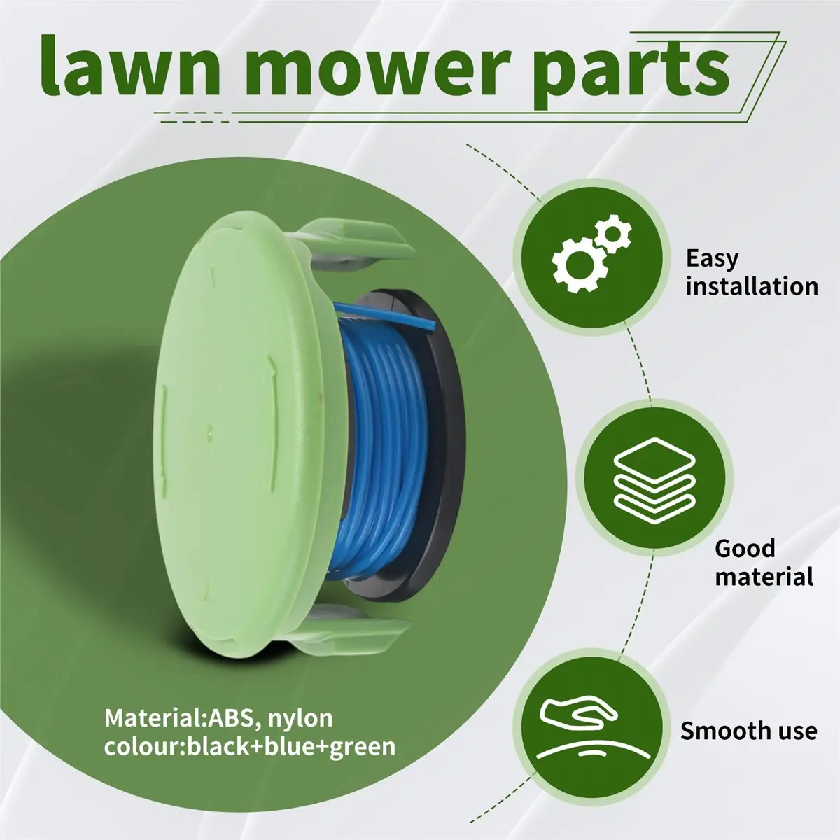 

Сменная катушка с леской Y17A 29252 29092 для триммеров Greenworks 24V 40V 80V (8 катушек, 2 колпачка)