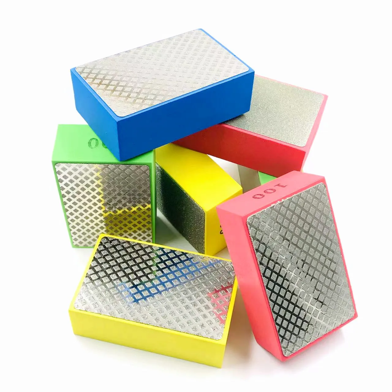 RSMXYO Diamant-Handpolierpads 95mmx58mm Fliesen-Glas-Schleifblock-Pad Stein Marmor Keramik Schleifscheibe – Detail 6