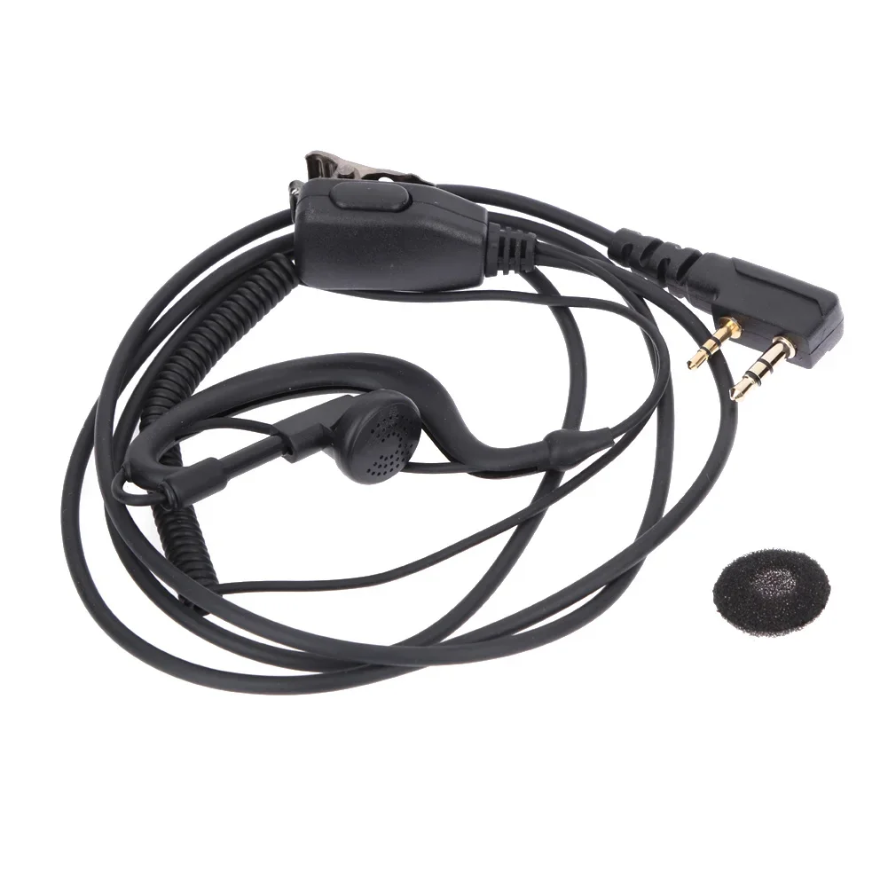 10-1PCS 2 Pin Earpiece Headset for BAOFENG UV5R KENWOOD Anti-noise Microphone for Hiking Police Teamwork Surveillance