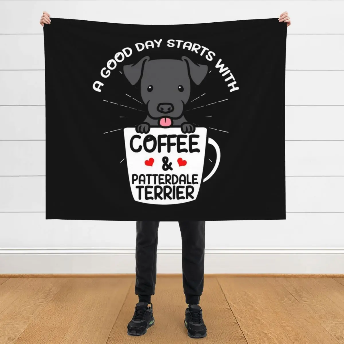 

Patterdale Terrier Dog Fell Terrier Coffee Lover Throw Blanket Luxury Thicken Nap for winter Luxury Blankets