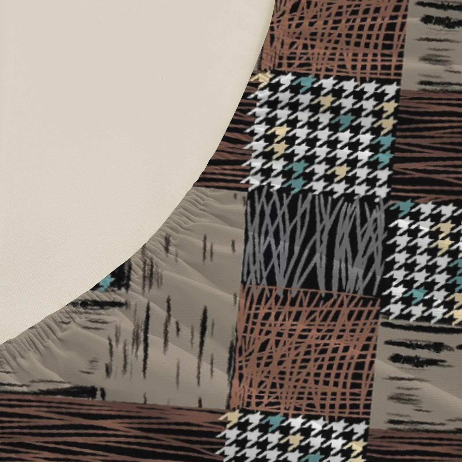 1pc Vintage Patchwork Plaid Fi - Home Textiles Plaid review and price