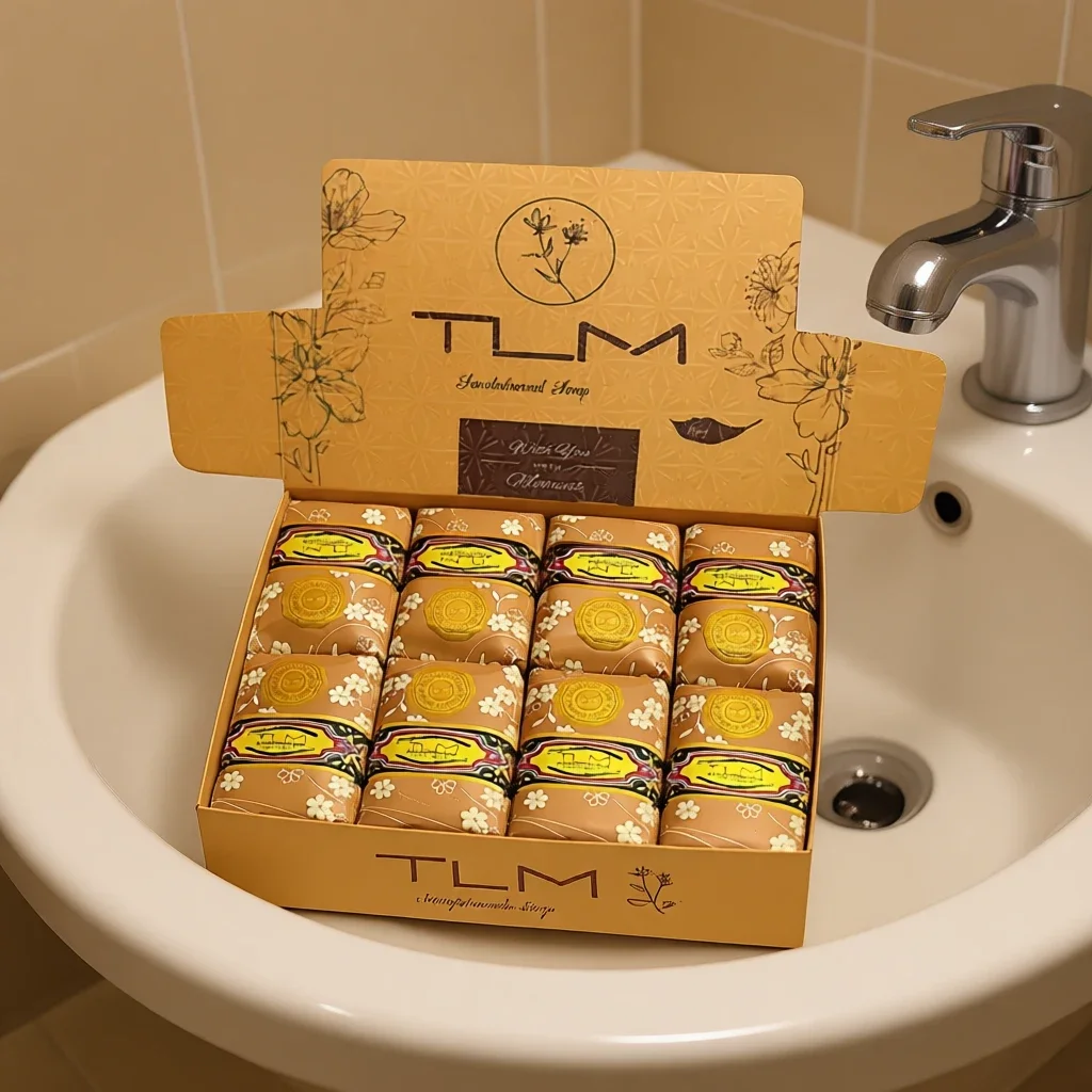 16Pc TLM Bee Flower Bath Soap Full Body Cleansing Care Soap Christmas Family Bath care Gift Box 125G view 5