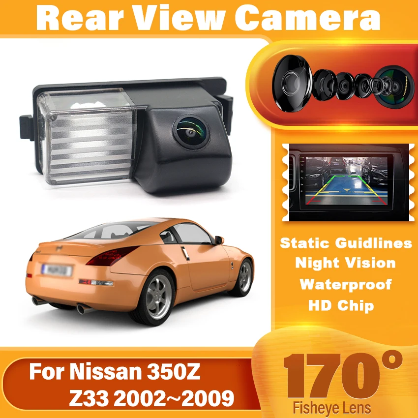 Car Reverse Camera For Nissan 350Z Z33 2002 2003 2004 2005 2006 2007 2008 2009 CCD Full HD Night Vision Car Rear View Camera