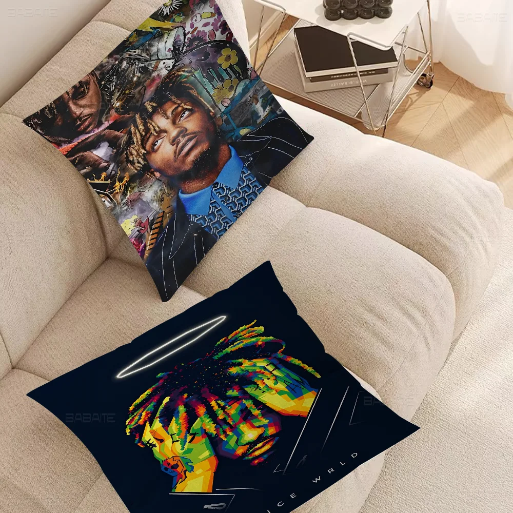 

Juice Wrld Rapper Singer Decorative Room Aesthetics Pillow Case Home Decor Bedroom Sofa Bed Couch Pillow Cover 45x45